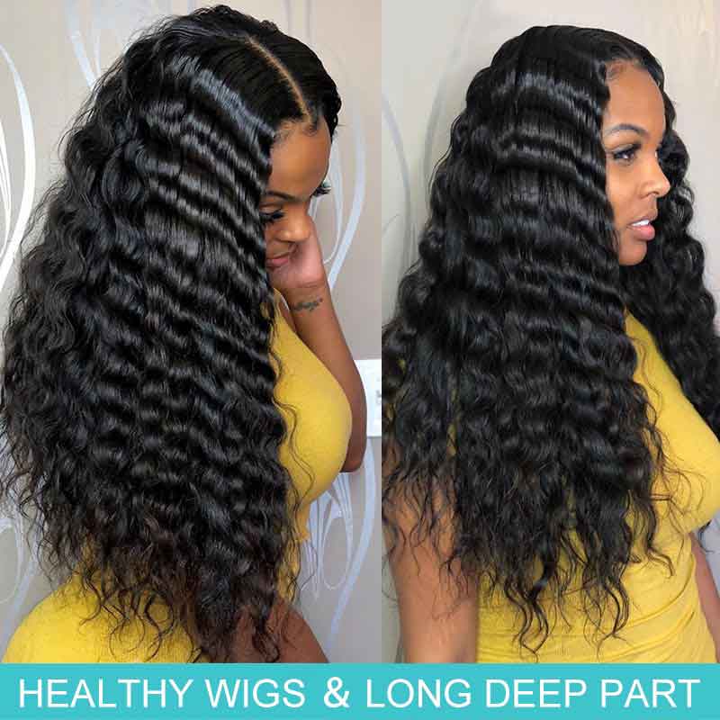 Ashimary Glueless Wigs with Natural Hairline Loose Deep Wave 4*4 Lace Closure Wig Brazilian Virgin Hair - Image 5