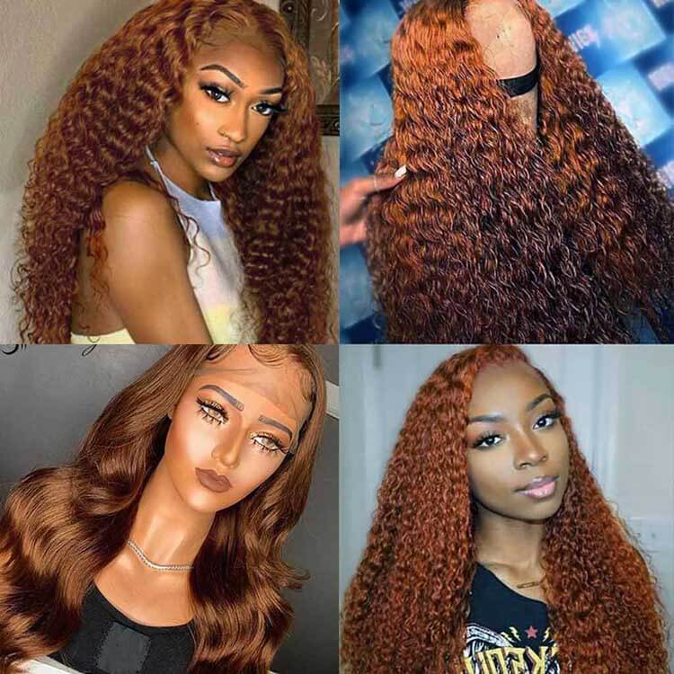 Brown Wig #30 Deep Wave 13*4 13*6 Lace Wigs Pre-plucked Human Hair Lace Front Wigs Luxurious Customization - Image 3