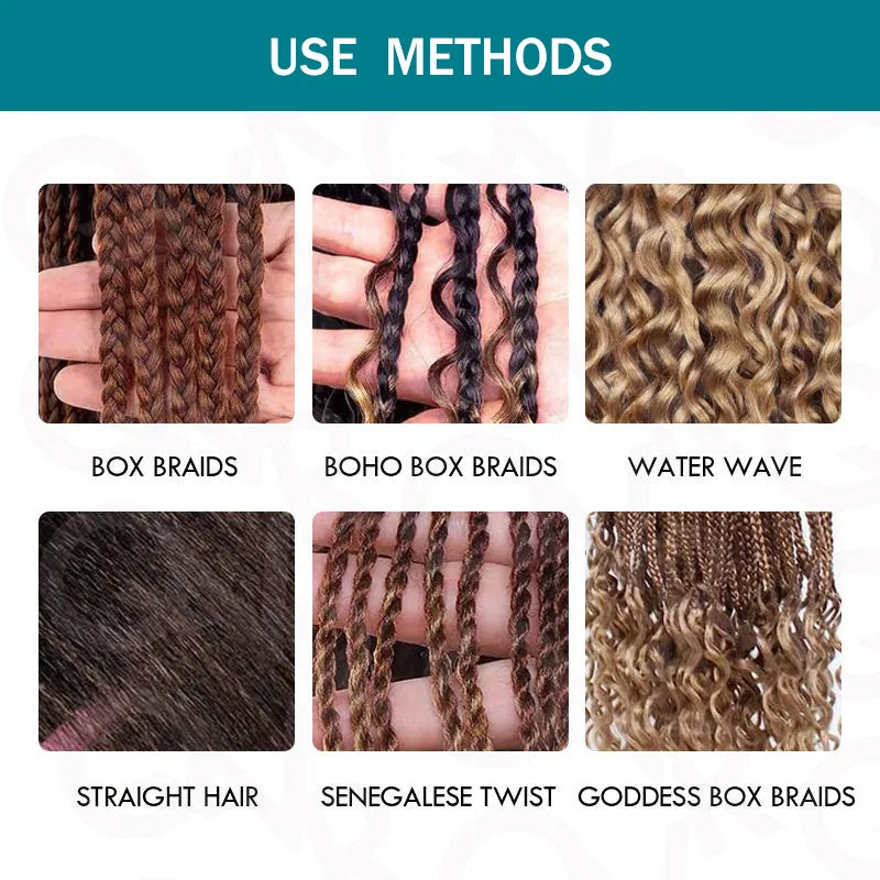 Ashimary Deep Wave Bulk Human Hair For Boho Knotless BraidingNatural Black - Image 5
