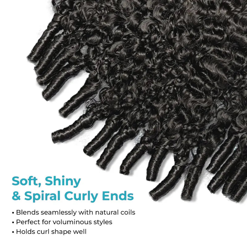 3 In 1 Half Wig Burmese Curly Glueless Install Half Wig With Adjustable Drawstring Flip Over Wig Beginner Friendly - Image 6