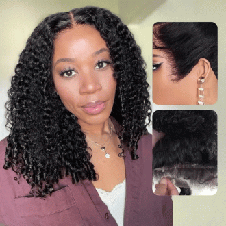 Burmese Curly Invisi Strap Pre-Cut Lace 360 Glueless Wig With Bleached Knots Snug Fit Wear Go Wig