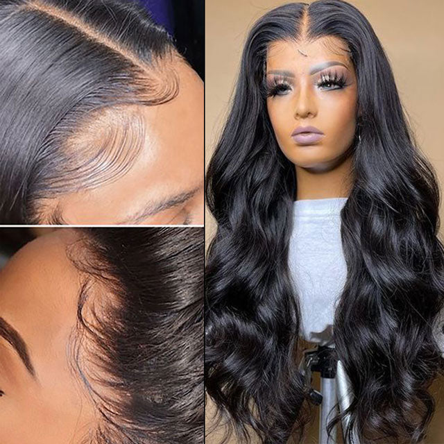 Glueless HD Crystal 5x5 Closure Body Wave Wig 100% Human Hair - Image 3