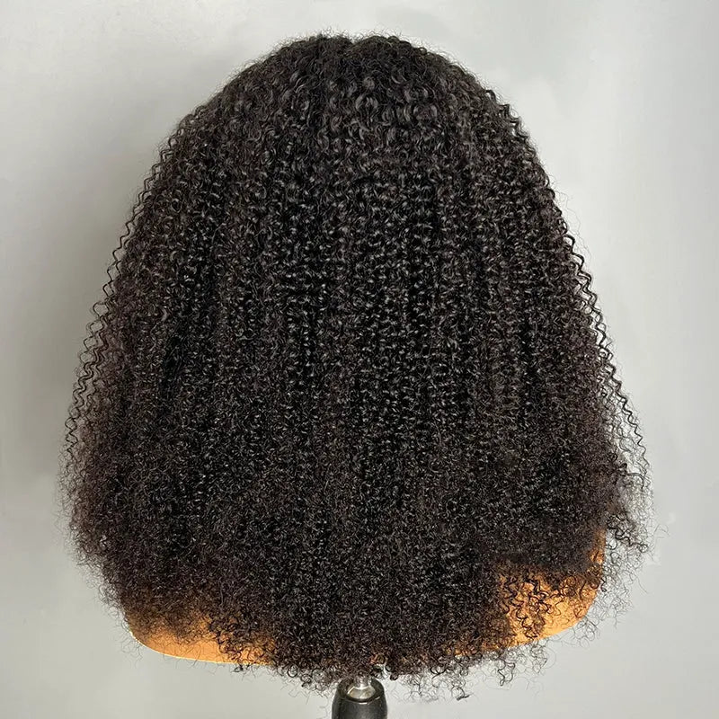 4C Curly Edge Afro Curly Flexible Fit Half Wig With Drawstring Natural Hairline Beginner Friendly - Image 8