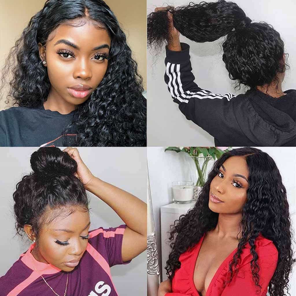 Pre Plucked Deep Wave 360 Lace Frontal Wig with Baby Hair Brazilian Hair - Image 13