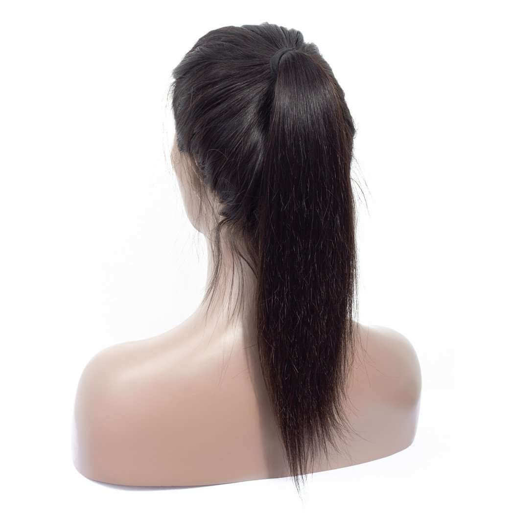 Full Lace Wig Brazilian Human Hair Straight Hair Full Scalp Lace Wigs Natural Color 180% Density - Image 17