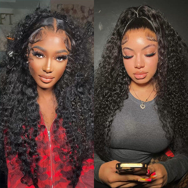 Ashimary Pull Go 13x6 Full Wig Transparent Lace Front Wig Natural Black Color Jerry Curly Hair - Image 2