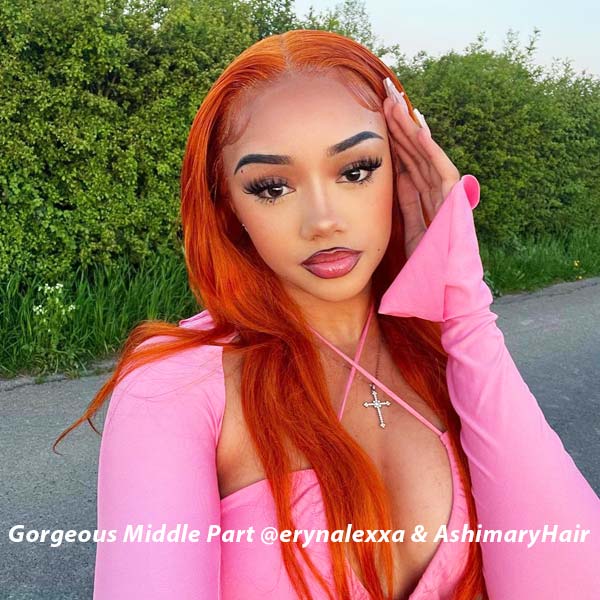 Ginger Color Wig 13*4 13*6 Lace Wigs 180% 250% Density Lace Front Wigs Ashimary Virgin Hair - Image 6