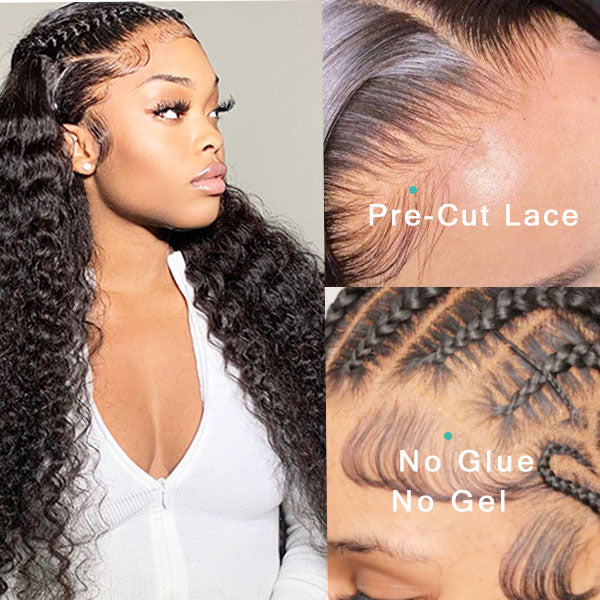 Fabulous Throw on & Go Deep Wave 13x4 HD Transparent Lace Easy Beginner Wig With Pre Bleach Knots & Pre-cut lace - Image 5