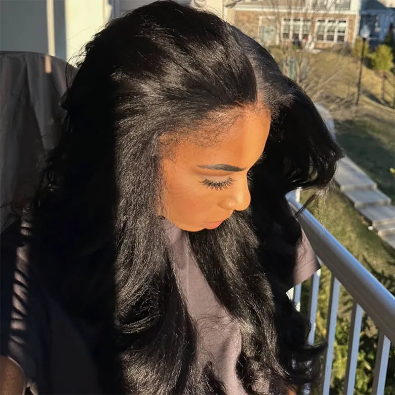 Newborn Hairline Kinky Body Wave Invisi Strap Glueless 360 Lace FrontalPre-Everything Natural Wig - Image 11