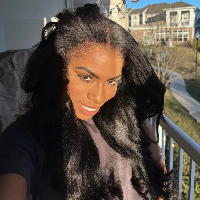 Newborn Hairline Kinky Body Wave Invisi Strap Glueless 360 Lace FrontalPre-Everything Natural Wig - Image 12