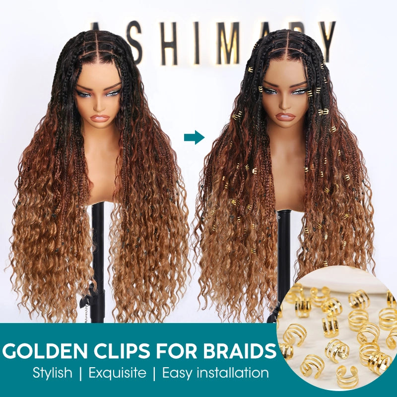 Invisi Strap Full Lace Knotless Boho Curls Braided Long Wig Pre-braid Lightweight Super Natural Scalp - Image 15