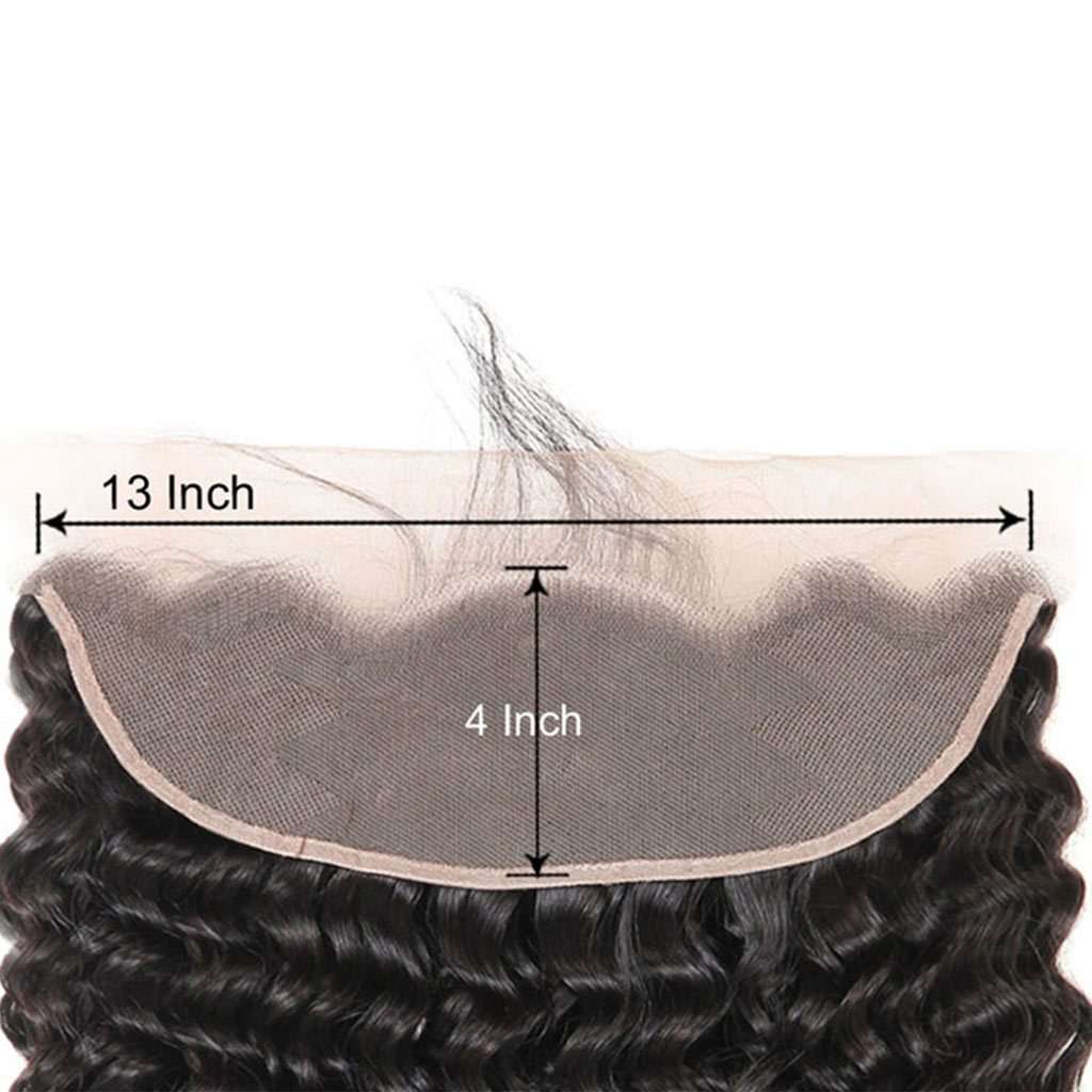 10A Deep Wave Brazilian Hair 3 Bundles With Frontal Human Hair - Image 7