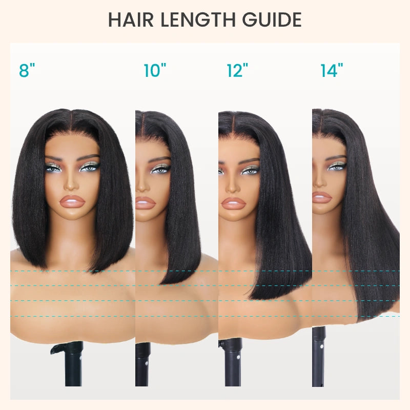 Orange Ginger Bob Transparent Lace Front/Closure Wig Human Hair - Image 11