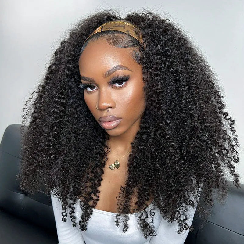 4C Edge Hairline 3.0 Half Wig with Drawstring Kinky Curly Ready To Go Wig 3 in 1 Half Wig Human Hair Affordable Wig - Image 10