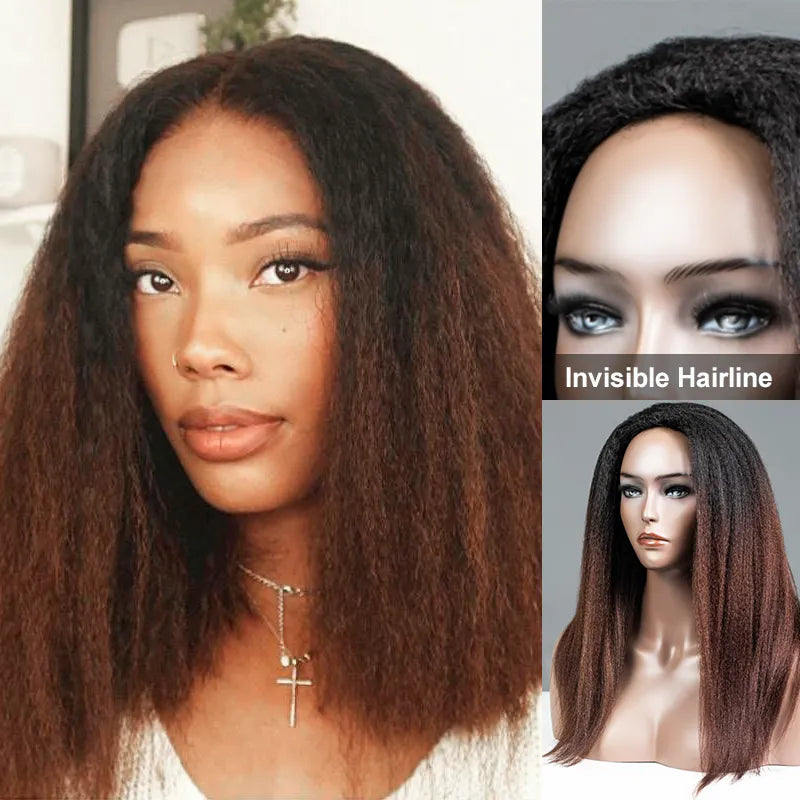 4C Edge Hairline 3.0 Half Wig with Drawstring Kinky Curly Ready To Go Wig 3 in 1 Half Wig Human Hair Affordable Wig - Image 18