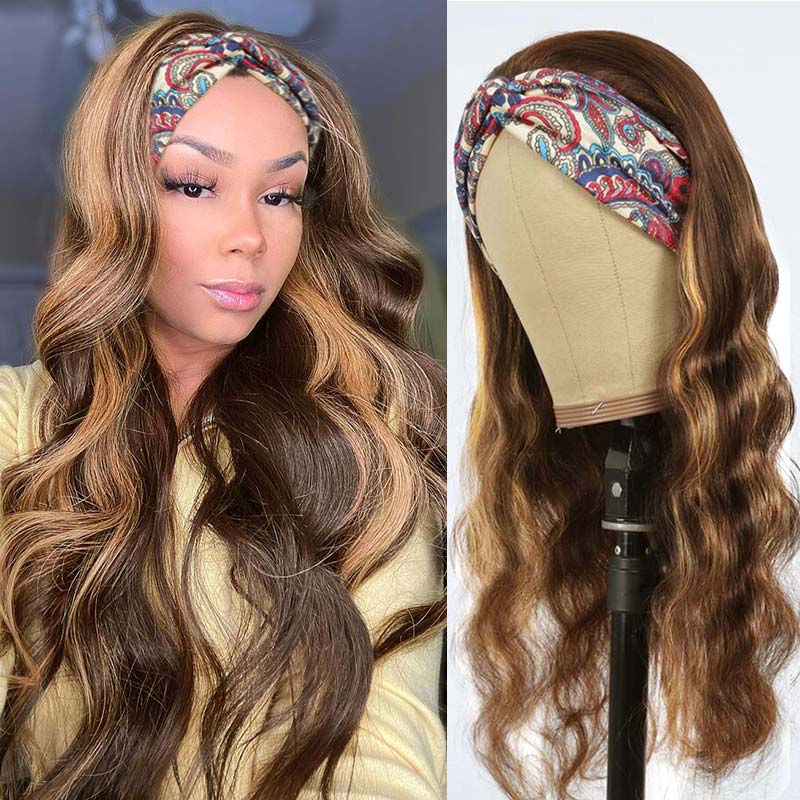 Highlight Piano Color Headband Glueless Wig 180% Brazilian Human Hair Luxurious Customization - Image 5