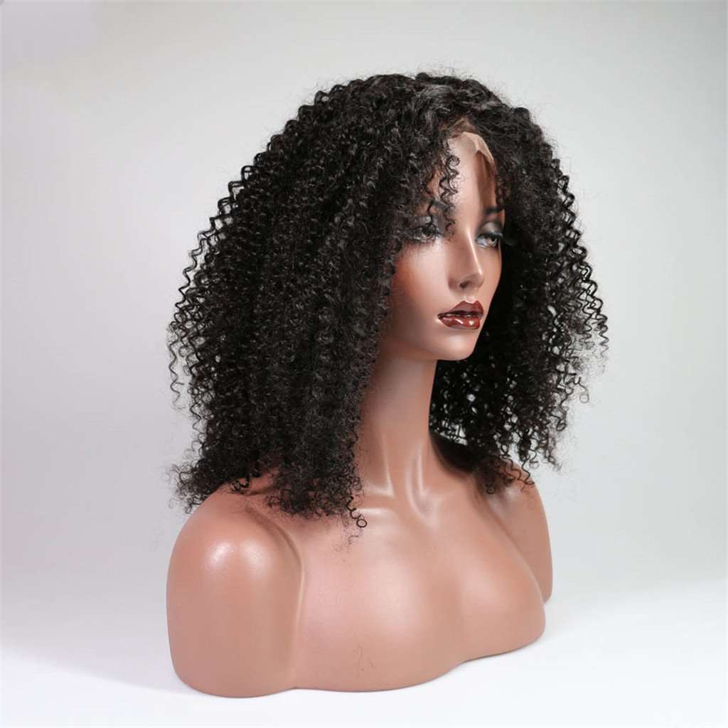 Pre Plucked 4*4 Closure Human Hair Wigs Afro Curl Brazilian Hair - Image 3