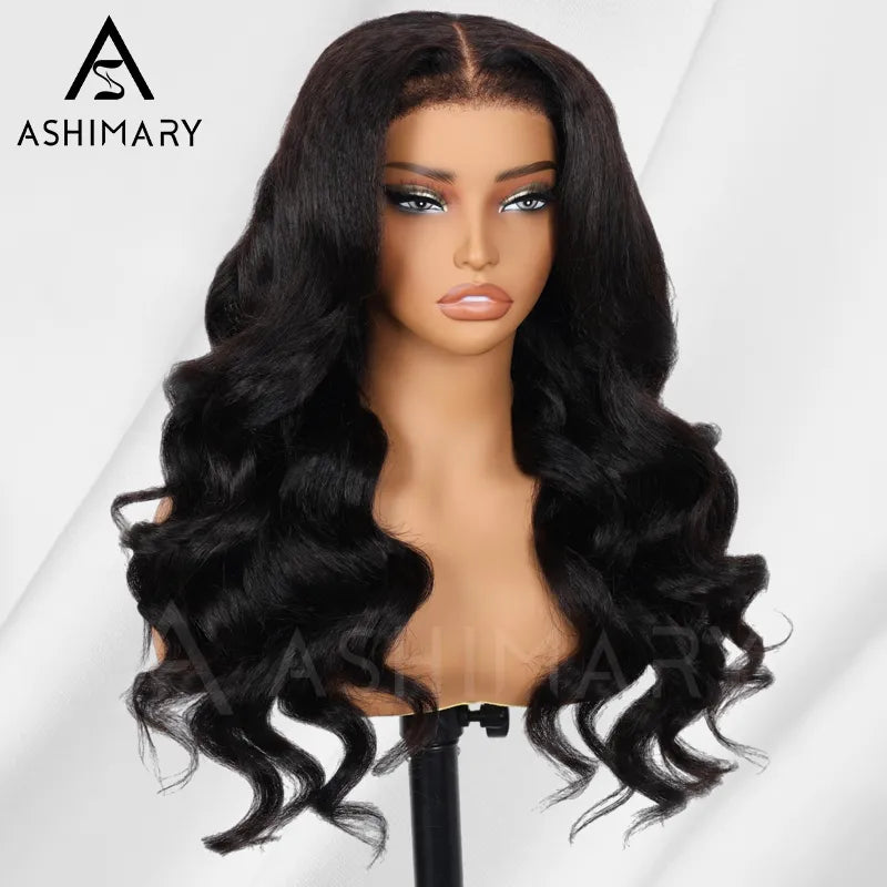 Newborn Hairline Kinky Body Wave Invisi Strap Glueless 360 Lace FrontalPre-Everything Natural Wig - Image 13