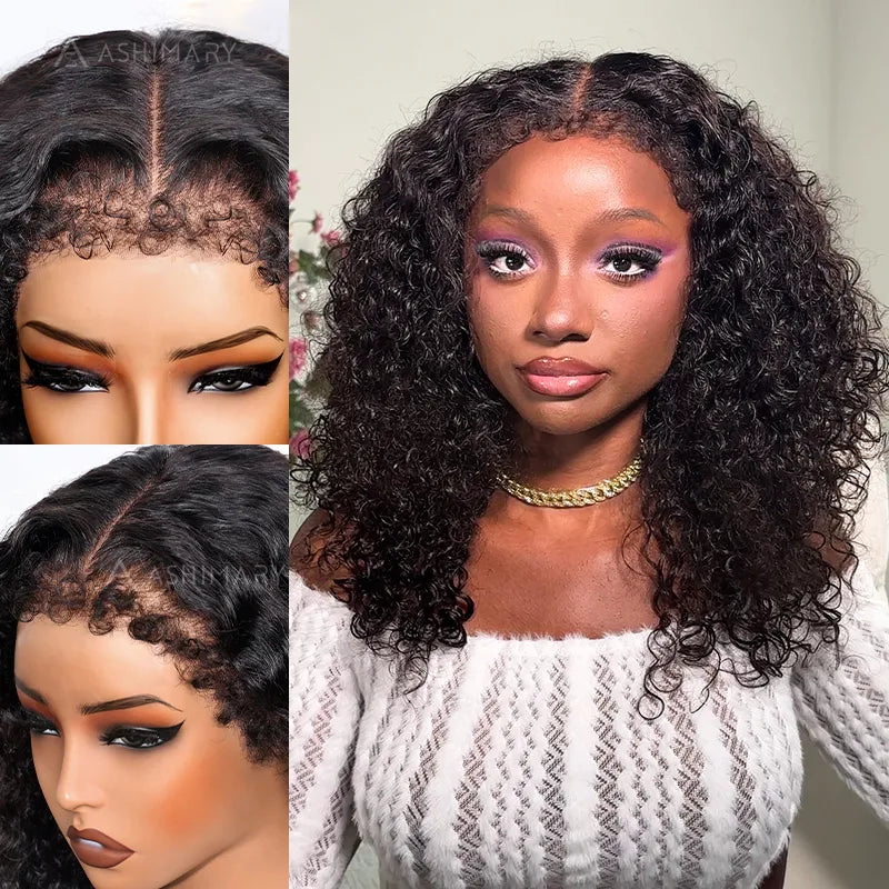 4C Edge Hairline Transparent Lace Front Deep Wave Wigs