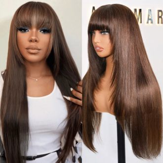 Pull Go 3x1 Lace Straight Wig True Scalp Bang Wig Glueless Pre-Styled Layered Human Hair