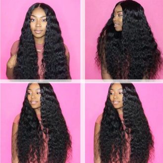 10A Loose Deep Wave Hair 4 Bundles With Closure Natural Color
