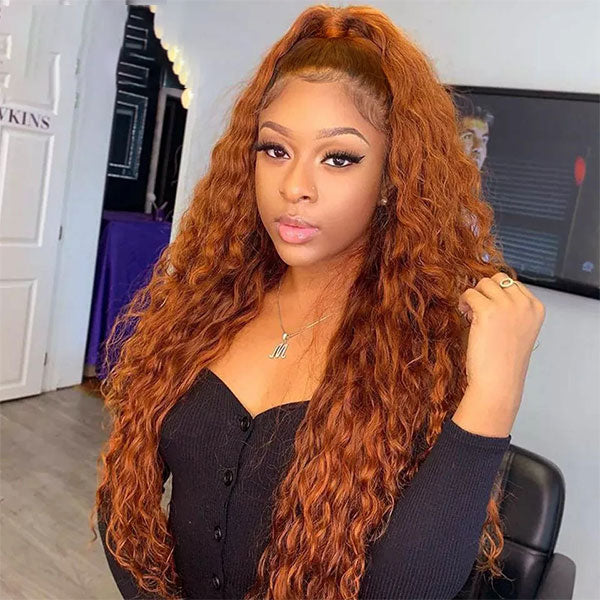 Ginger Color Loose Deep Wave 13x4 13x6 Lace Wigs 180% 250% Density Thicker Lace Front Wigs Ashimary Virgin Hair - Image 4