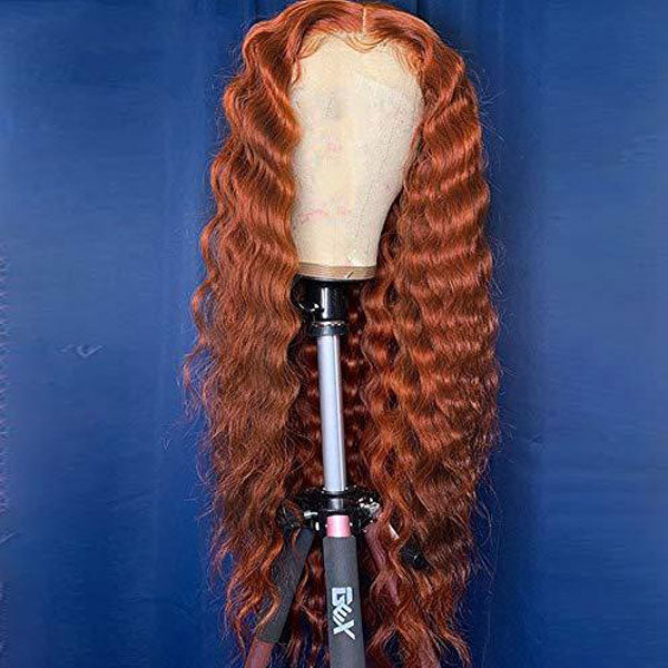 Ginger Color Loose Deep Wave 13x4 13x6 Lace Wigs 180% 250% Density Thicker Lace Front Wigs Ashimary Virgin Hair - Image 5