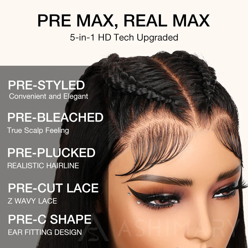 Braid In Advance Baby Hair Glueless 10x6 Lace Frontal Put On & Go Pre Everything Human Hair Wig - Image 8