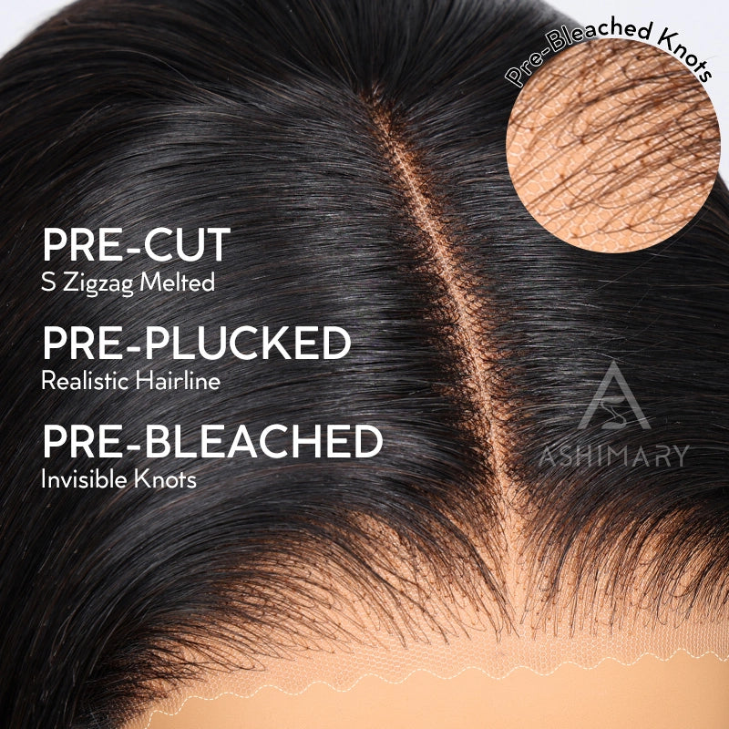 Blonde Highlight Pre-Styled Body Wave Ready To Go Glueless Layer Wavy Bob Wig With Baby Hair - Image 12