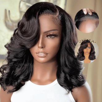Pre-Styled Body Wave Short Bob Wig Transparent Lace Wigs