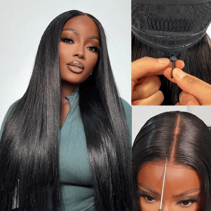 Ashimary Pull Go 13x6 Full Glueless Wig Transparent Lace Front Wig Straight Brazilian Human Hair - Image 2