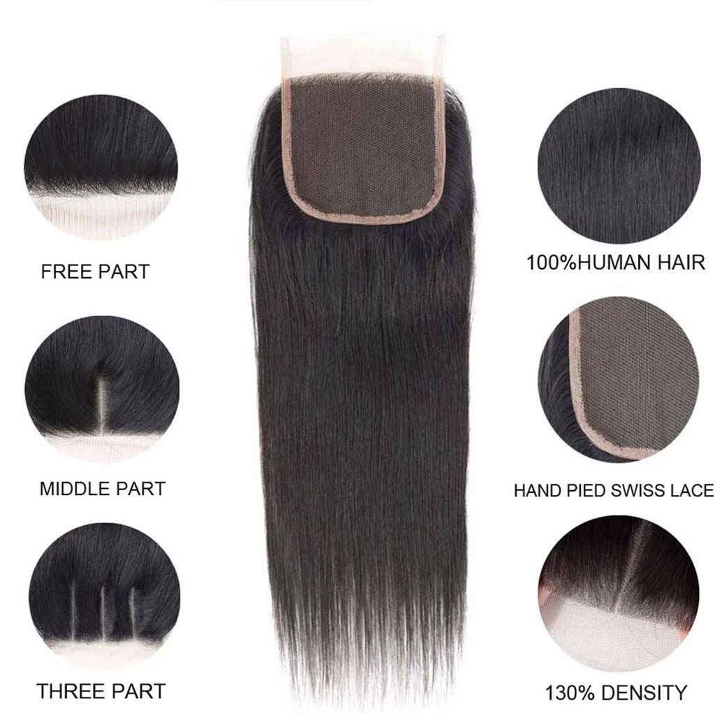 Straight Hair 1 Bundle 9A Brazilian Human Hair Natural Color - Image 7