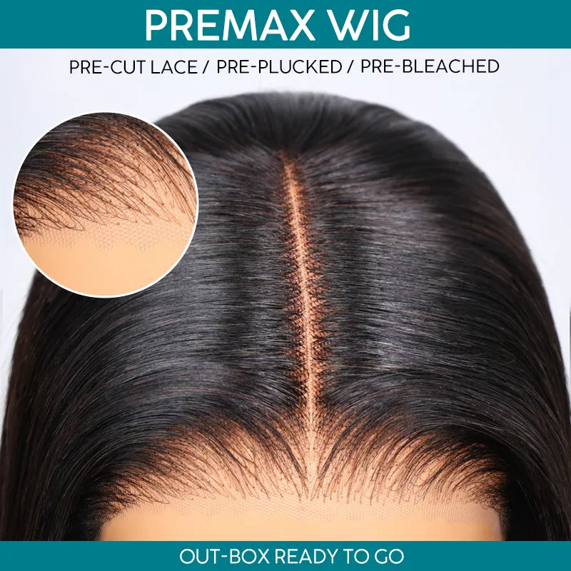 Double Drawn High Density Pre-Cut Lace Bob 13x4 Pull Go Transparent Lace Frontal Wigs Pre Bleached Knots - Image 7