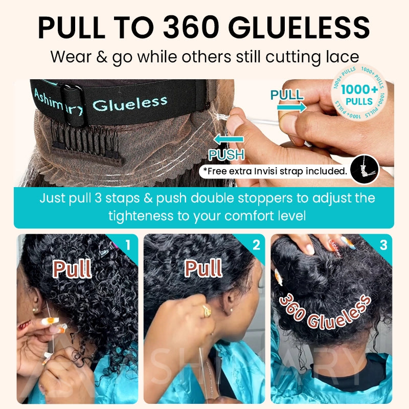 Ashimary Upgrade 360 Skin Lace Frontal with Invisi Strap Blonde 613 Body Wave Glueless Wig No Gel Needed Breathable Human Hair wig - Image 12