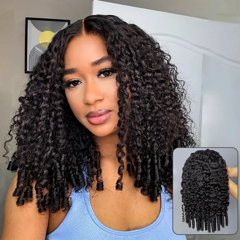 Burmese Curly Glueless Wig Bleached Knots 13x6 Full Pull Go Lace Front Wear Go Wig With Flexible Fit Drawstring - Image 2