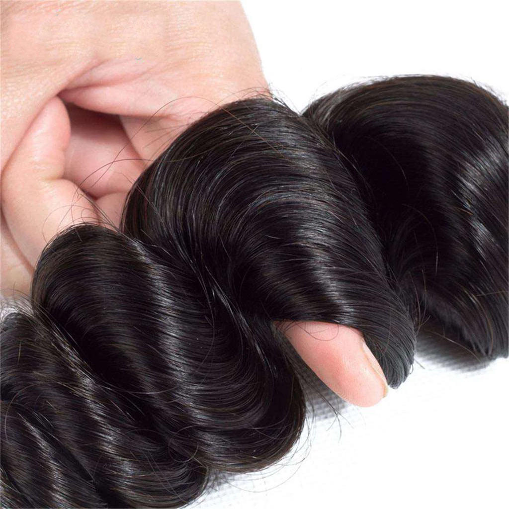3 Bundles 9A Loose Wave Human Hair Bundles Natural Color - Image 8