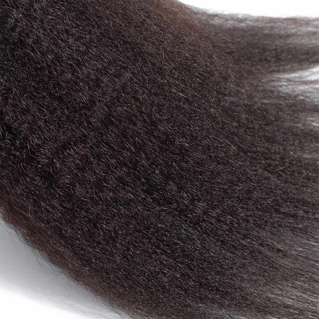 Kinky Straight Hair 3 Bundles 9A Human Hair Natural Color Remy Hair - Image 5