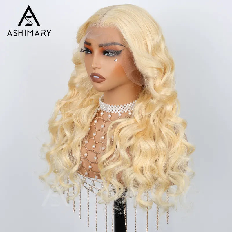 Ashimary Upgrade 360 Skin Lace Frontal with Invisi Strap Blonde 613 Body Wave Glueless Wig No Gel Needed Breathable Human Hair wig - Image 19