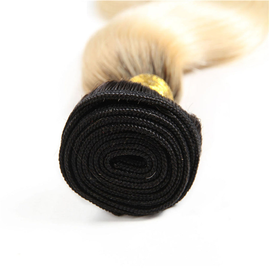 3 Bundles 1b/613 Ombré Blonde Hair Body Wave Brazilian Human Hair - Image 4
