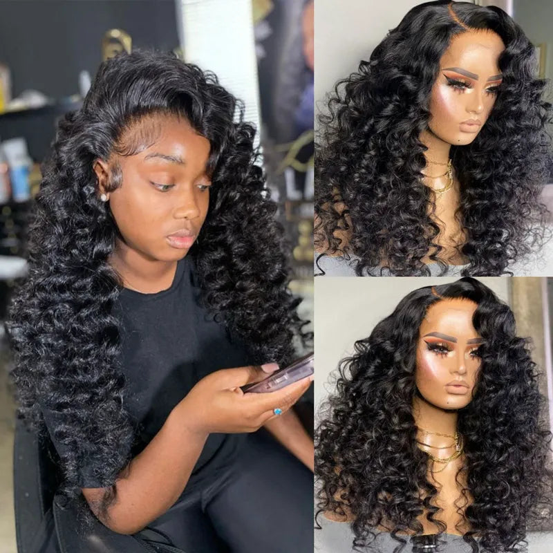 Wand Curls on Wig 13x4 Transparent HD Lace Front Curly Hair Lace Wig Luxury Customization - Image 4