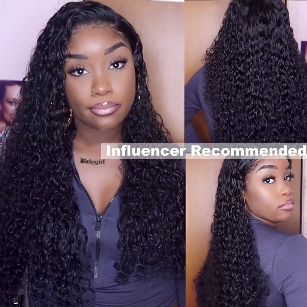 Upgrade 13*6 Water Wave Lace Front Wig Brazilian Human Hair 150% 180% 250% Density - Image 2