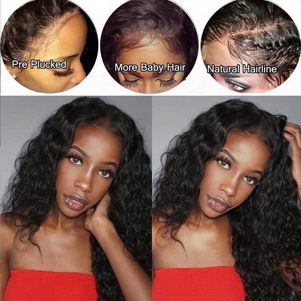 Upgrade 13*6 Water Wave Lace Front Wig Brazilian Human Hair 150% 180% 250% Density - Image 7