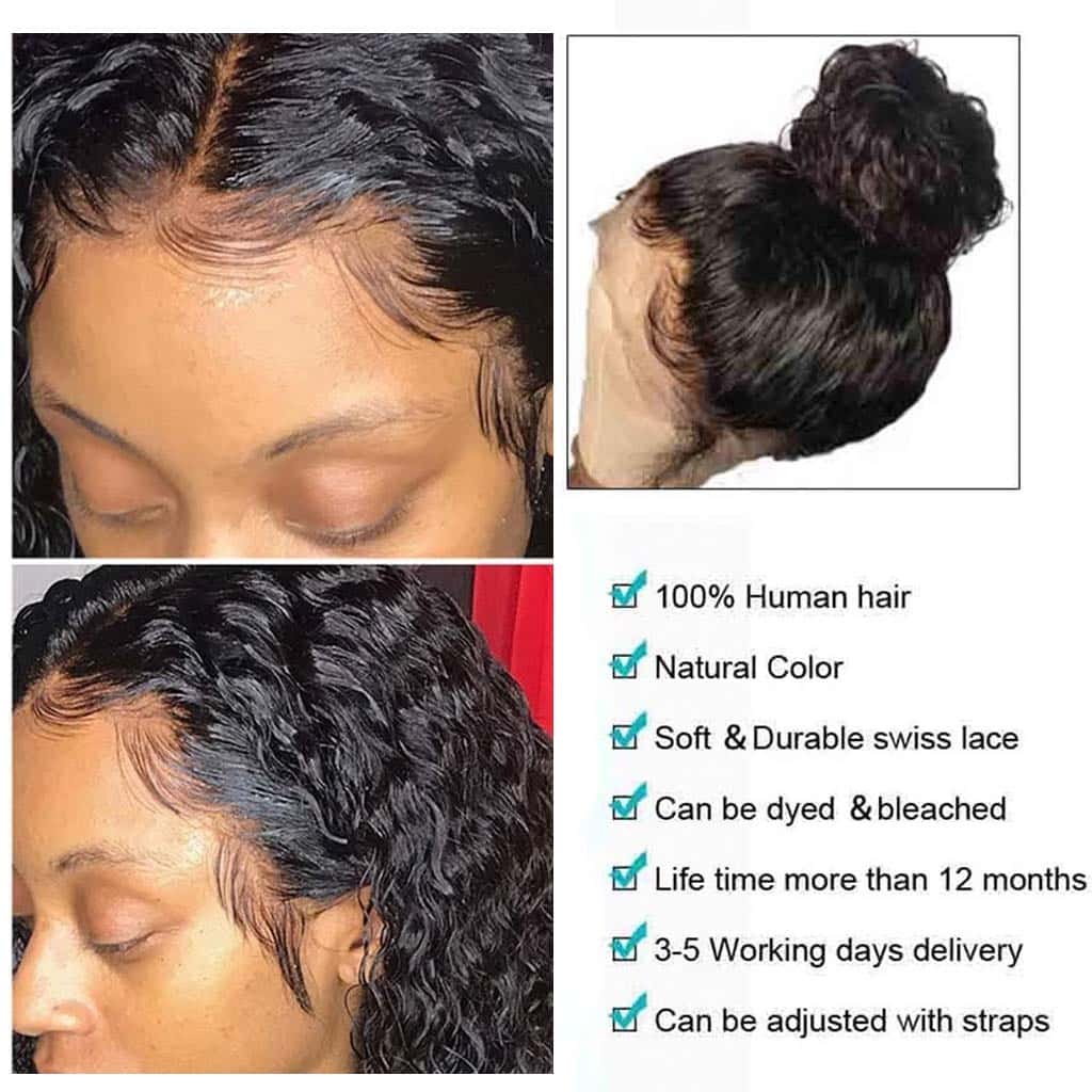 Upgrade 13*6 Water Wave Lace Front Wig Brazilian Human Hair 150% 180% 250% Density - Image 8