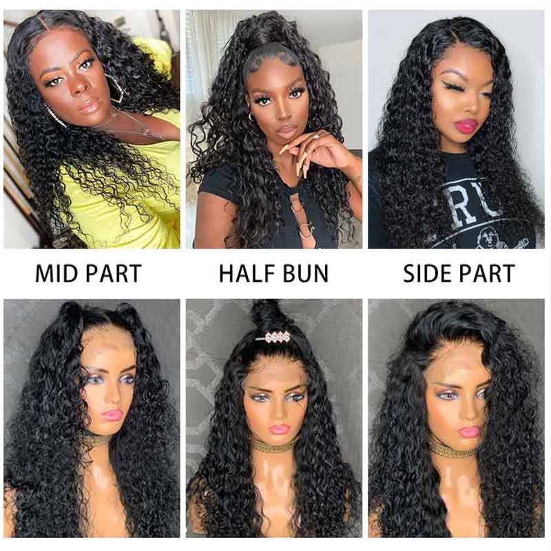 Long Wig | Water Wave 13x4 Transparent HD Lace Frontal Human Hair Wigs 28-38 Inch - Image 2