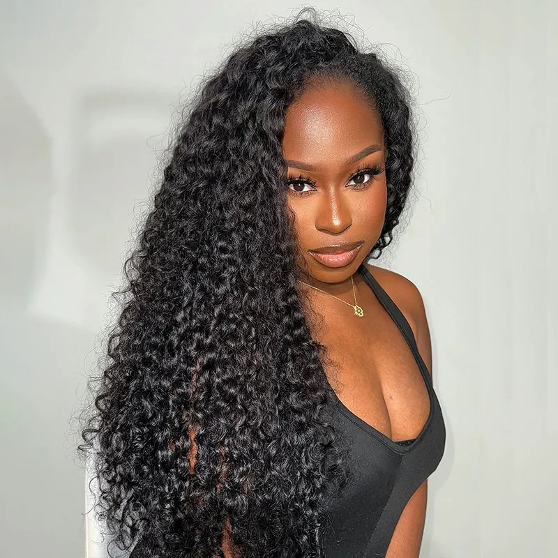 Wear Go Water Wave Half Wig With Drawstring 3 in 1 Glueless Flexible Fit Human Hair Wig - Image 4