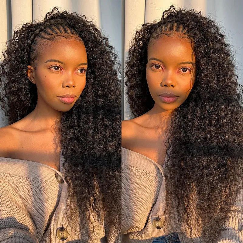 Wear Go Water Wave Half Wig With Drawstring 3 in 1 Glueless Flexible Fit Human Hair Wig - Image 2