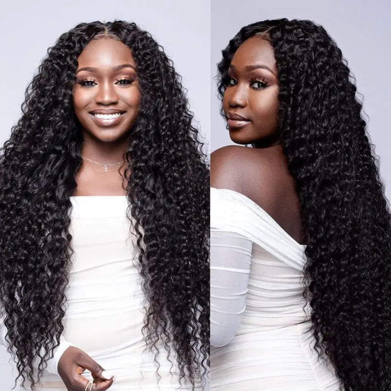 9A Water Wave Virgin Hair 3 Bundles with Closure Natural Color Malaysian Hair - Image 2