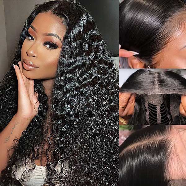 Air Wig|Upgrade Pre Cut Lace Wear Go Glueless Deep Wave Wig with Pre Bleached Knots & Plucked Hairline - Image 12