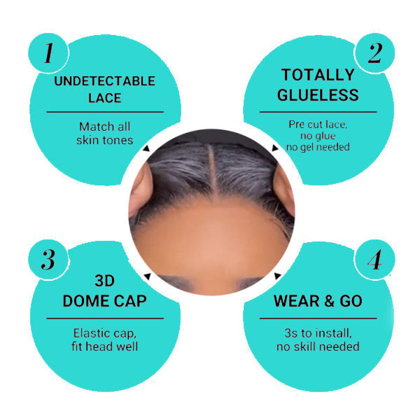 0 Skill Glueless Wear And Go Jerry Curly HD Transparent Lace Closure Wig Pre-Cut Lace & Bleached Knots - Image 12