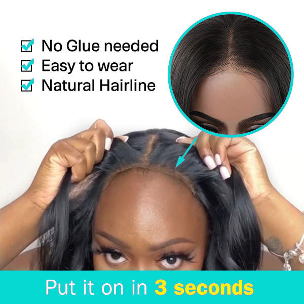 Wear & Go Pre Cut Lace HD Transparent Glueless Straight 4x4 5x5 6X4.5 Lace Closure Wig - Image 9